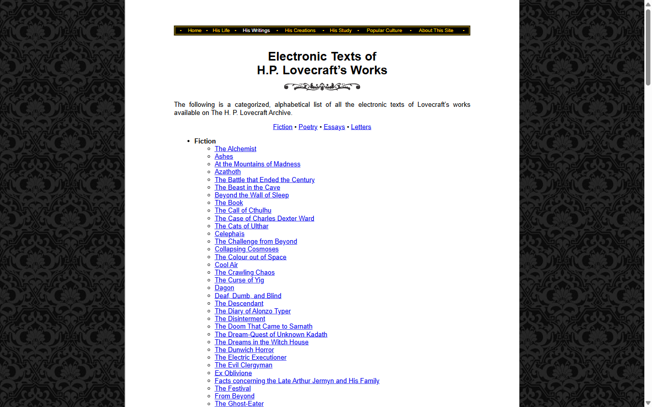 The H.P. Lovecraft Archive