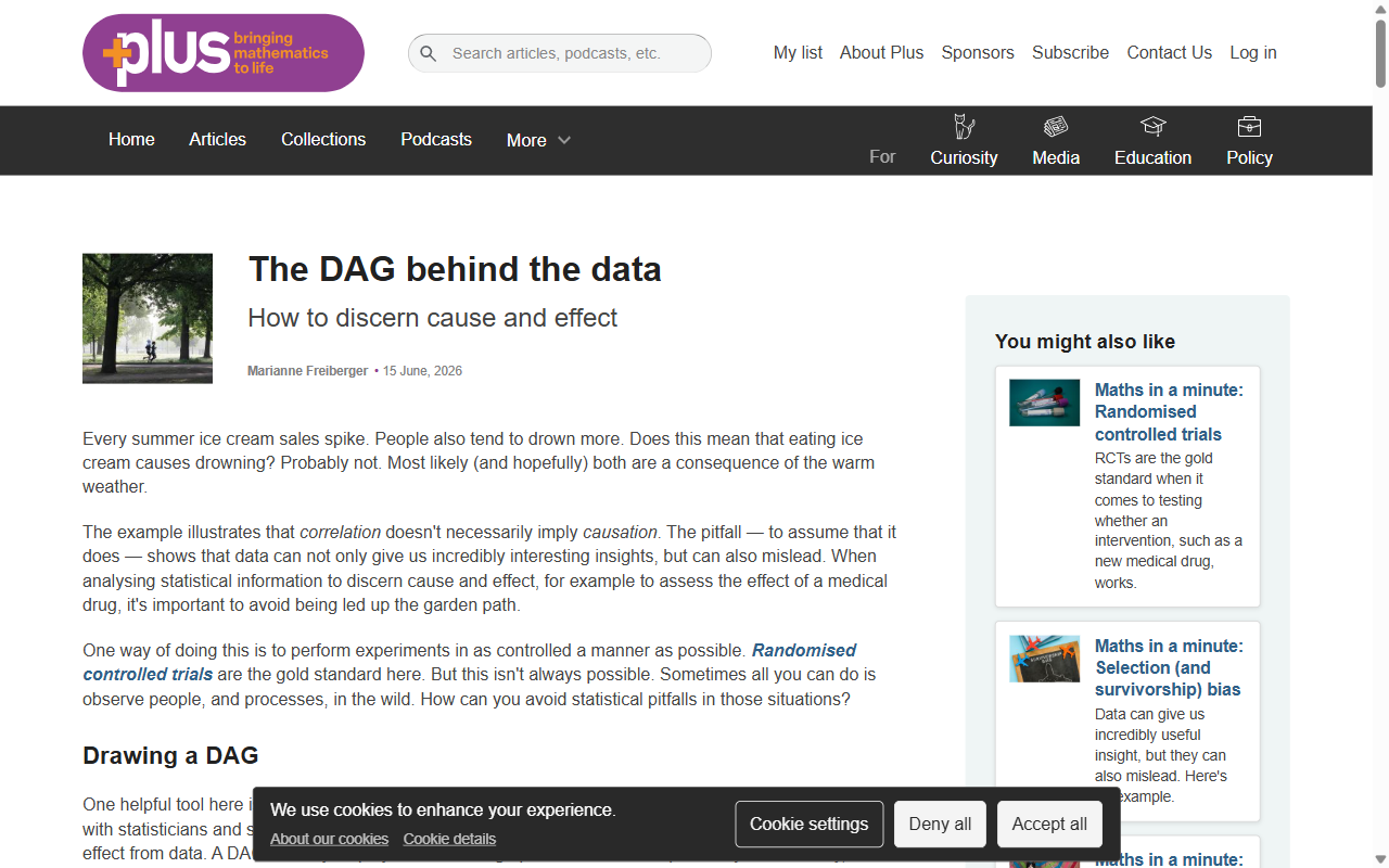 The DAG behind the data