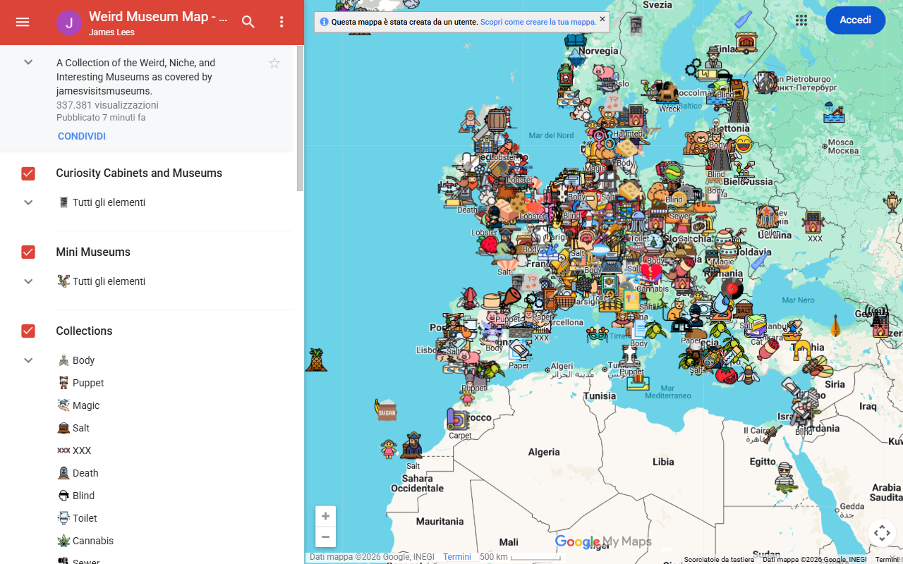 Weird Museum Map