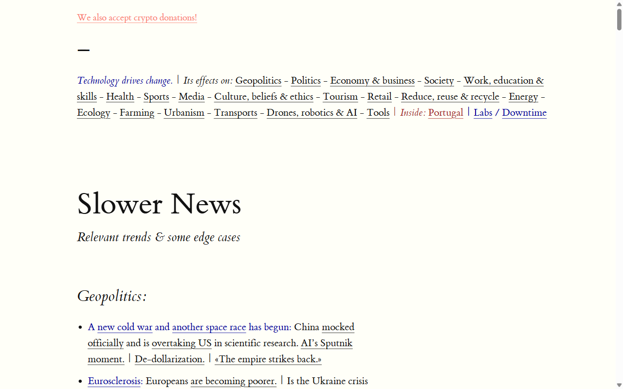Slower News