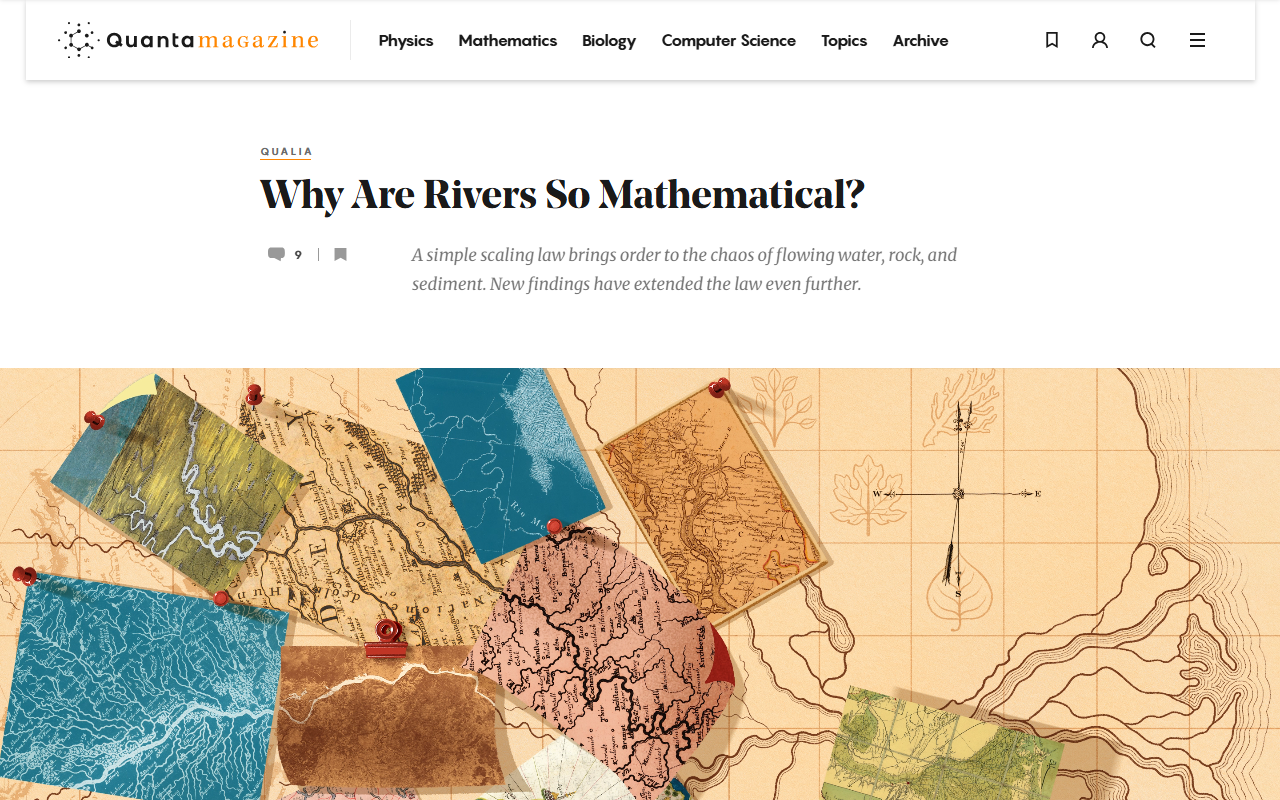 Why Are Rivers So Mathematical?