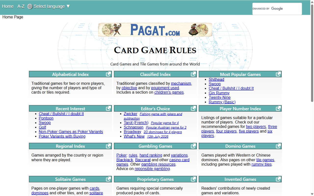 Pagat: Card Game Rules