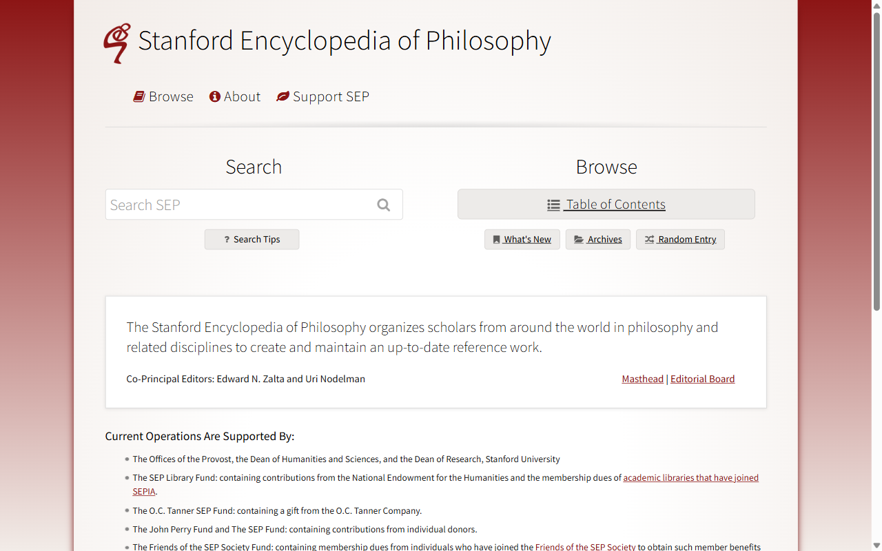Stanford Encyclopedia of Philosophy