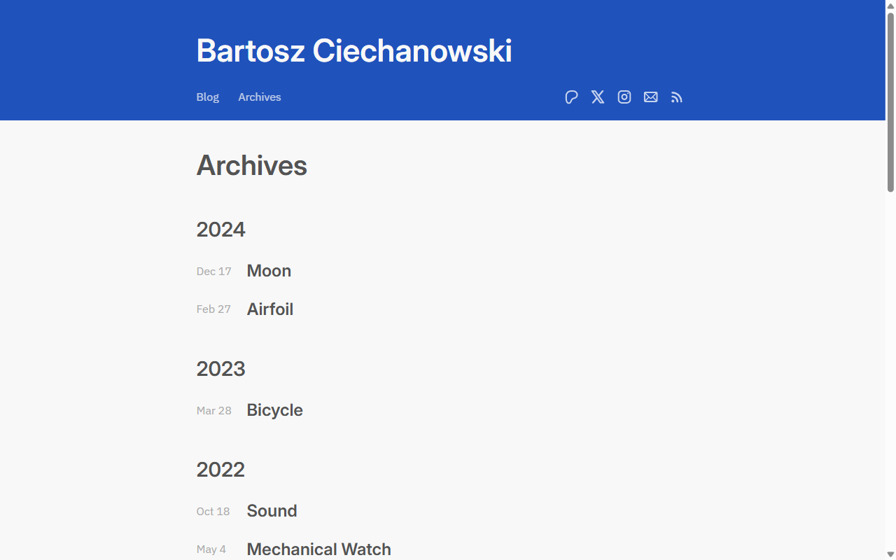 Bartosz Ciechanowski โ Archive