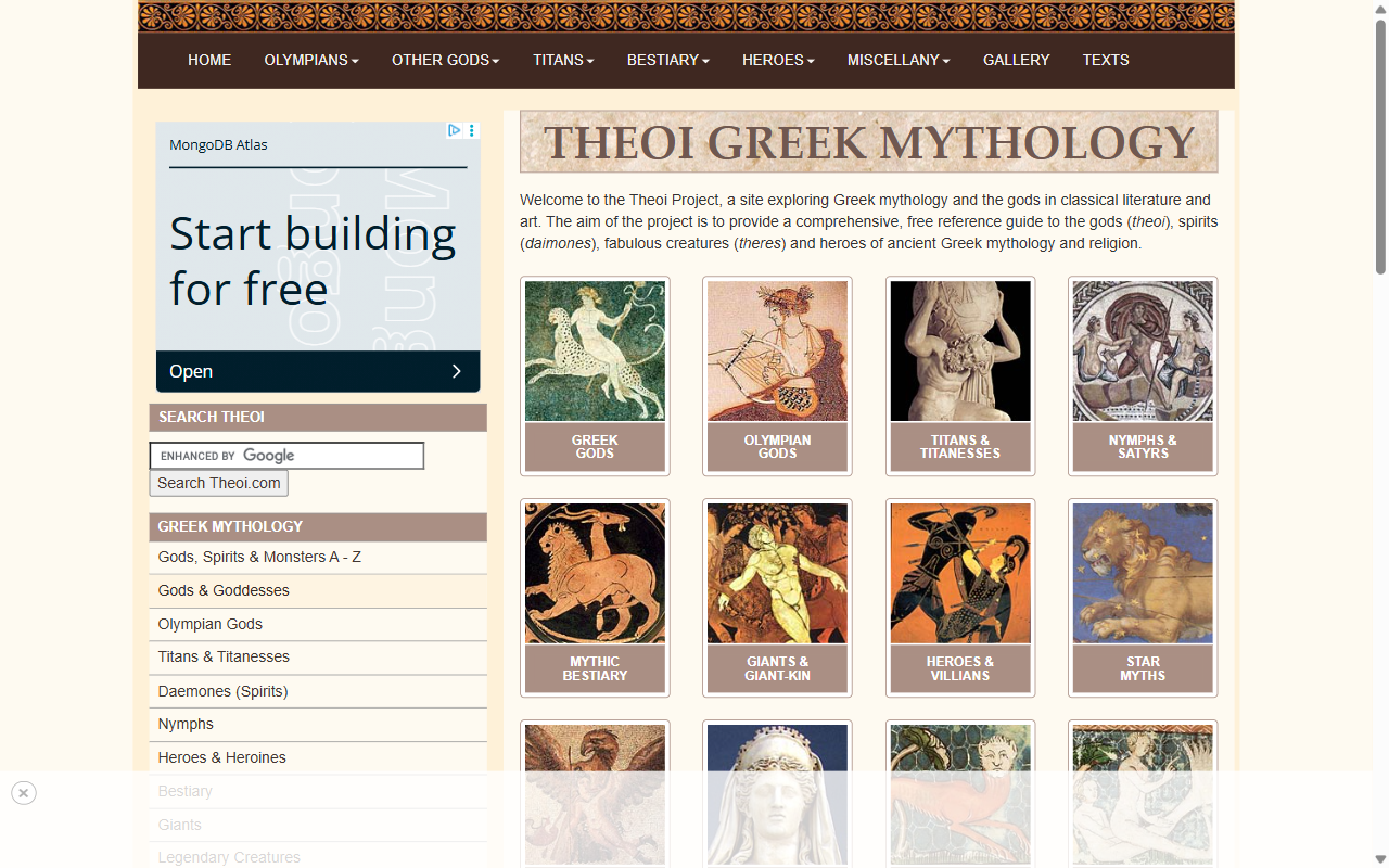 Theoi Greek Mythology