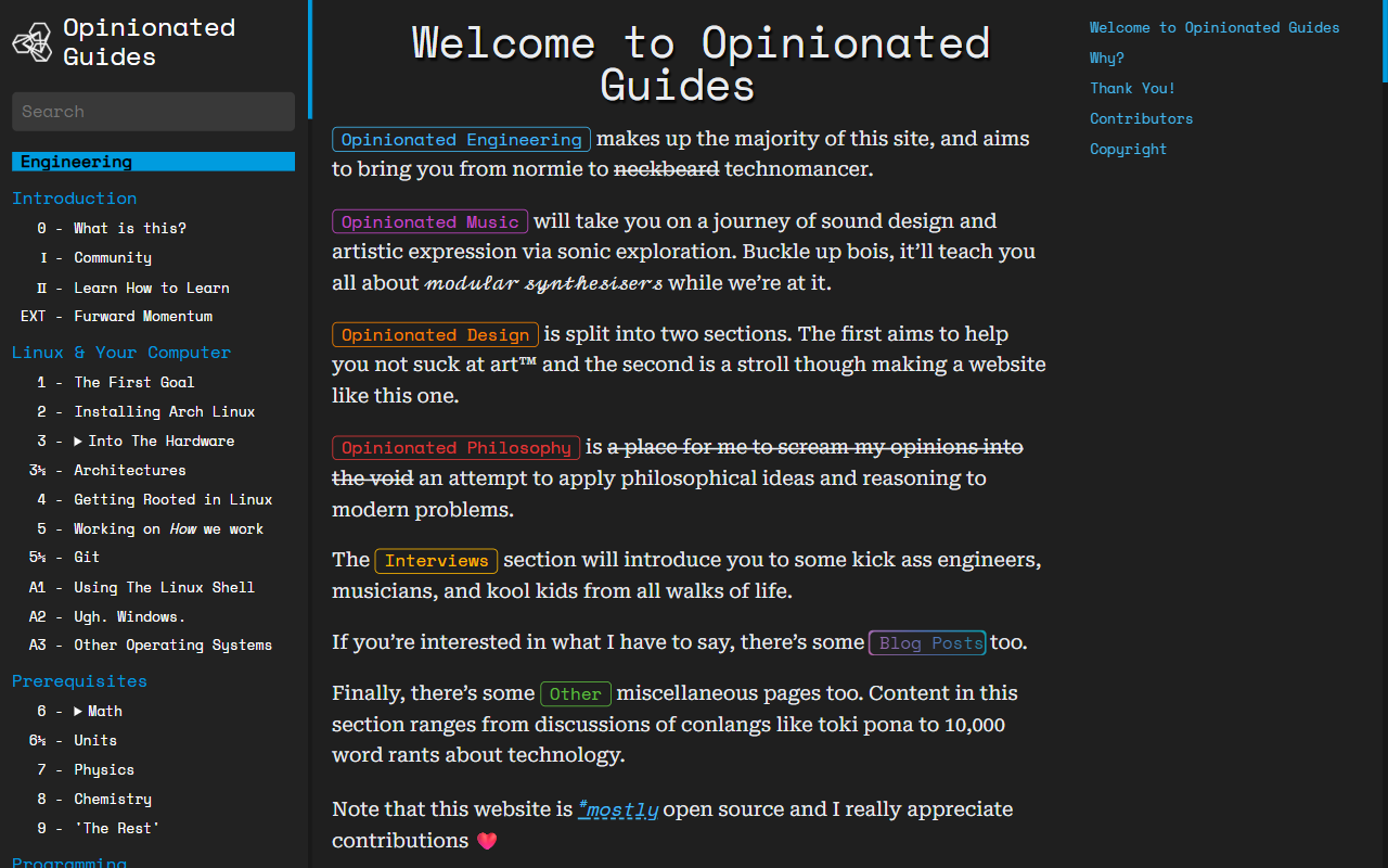 Opinionated Guides